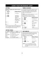 Предварительный просмотр 12 страницы Kenmore 6790 - Elite 1.5 cu. Ft. Convection Microwave Use And Care Manual