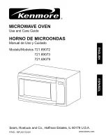 Предварительный просмотр 1 страницы Kenmore 6907 - 7 Cubic Feet Counter Top Microwave Use And Care Manual