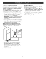 Предварительный просмотр 15 страницы Kenmore 6929 - 22.1 cu. Ft. Top Freezer Refrigerator Use & Care Manual