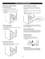 Предварительный просмотр 20 страницы Kenmore 6929 - 22.1 cu. Ft. Top Freezer Refrigerator Use & Care Manual