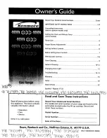 Предварительный просмотр 1 страницы Kenmore 71105 Owner'S Manual