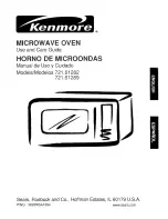 Kenmore 721.61282 Use And Care Manual preview