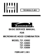 Kenmore 721.63682 Service Manual предпросмотр