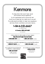 Preview for 70 page of Kenmore 721.8758 Series Use & Care Manual