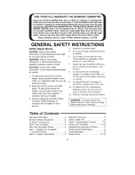 Preview for 2 page of Kenmore 758.154120 Operator'S Manual