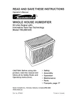 Предварительный просмотр 1 страницы Kenmore 758.296140C Operator'S Manual