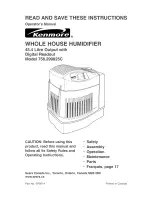 Preview for 1 page of Kenmore 758.299825C Operator'S Manual