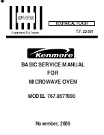 Kenmore 767.8577000 Basic Service Manual preview