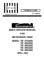 Kenmore 767. 8703000 Service Manual preview