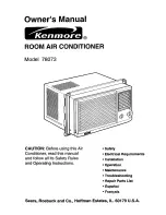 Preview for 1 page of Kenmore 78073 Owner'S Manual