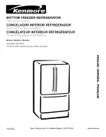 Preview for 1 page of Kenmore 7830 - 22.6 cu. Ft. Trio Bottom Freezer Refrigerator Use & Care Manual