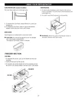 Предварительный просмотр 21 страницы Kenmore 7834 - Elite 23.0 cu. Ft. Trio Bottom Freezer Refrigerator Use & Care Manual