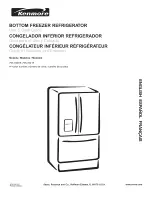 Preview for 1 page of Kenmore 7840 - 23.0 cu. Ft. Bottom-Freezer Refrigerator Use & Care Manual