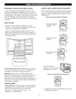 Preview for 17 page of Kenmore 7840 - 23.0 cu. Ft. Bottom-Freezer Refrigerator Use & Care Manual