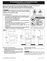 Kenmore 7853 - 30 in. Gas Installation Instructions Manual preview