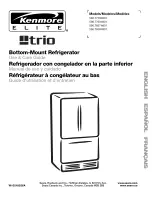 Kenmore 7857 - Elite 24.8 cu. Ft. Bottom Freezer Refrigerator Use And Care Manual preview