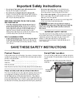 Preview for 5 page of Kenmore 790.4671 series Use & Care Manual