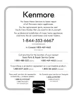 Предварительный просмотр 48 страницы Kenmore 790.4911 Series Use & Care Manual