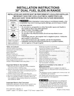 Preview for 1 page of Kenmore 79042603310 Installation Instructions Manual