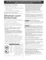 Preview for 3 page of Kenmore 79046622500 Installation Instructions Manual