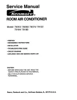 Preview for 1 page of Kenmore 79056 Service Manual