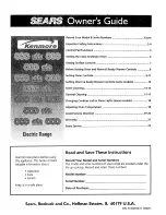 Preview for 1 page of Kenmore 79095711890 Owner'S Manual