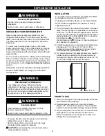 Предварительный просмотр 8 страницы Kenmore 795.7102 Series Use & Care Manual