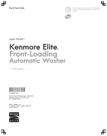Kenmore 796.4107 Series Use & Care Manual preview