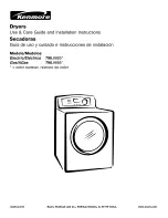 Kenmore 796.8884 Use & Installation Instructions Manual предпросмотр