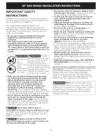 Preview for 2 page of Kenmore 7961 - Pro 30 in. Gas Range Installation Instructions Manual