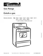 Предварительный просмотр 1 страницы Kenmore 7965 - 600 5.9 cu. Ft. Capacity Gas Flatback Dryer Use & Care Manual