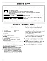 Preview for 2 page of Kenmore 8286307 Installation & Operating Instructions Manual