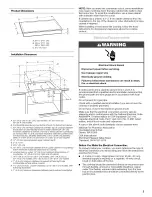 Preview for 3 page of Kenmore 8286307 Installation & Operating Instructions Manual