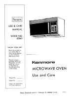 Kenmore 85941 Use & Care Manual предпросмотр