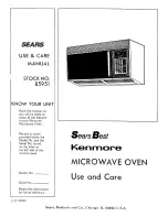 Preview for 1 page of Kenmore 85951 Use And Care Manual