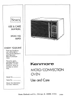 Предварительный просмотр 1 страницы Kenmore 86951 Use And Care Manual