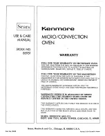 Preview for 60 page of Kenmore 86951 Use And Care Manual