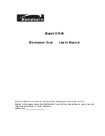 Preview for 1 page of Kenmore 87000 User Manual