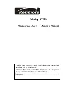 Предварительный просмотр 1 страницы Kenmore 87039 Owner'S Manual