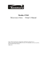 Предварительный просмотр 1 страницы Kenmore 87043 Owner'S Manual