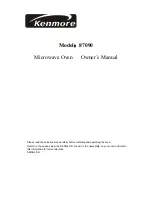 Preview for 1 page of Kenmore 87090 Owner'S Manual