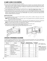 Предварительный просмотр 22 страницы Kenmore 89969 Use And Care Manual