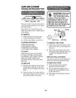 Preview for 21 page of Kenmore 911.33464 Use & Care Manual