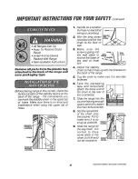 Preview for 4 page of Kenmore 911.36665 Owner'S Manual