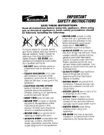 Preview for 3 page of Kenmore 911.41065 Owner'S Manual