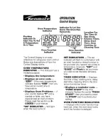 Предварительный просмотр 7 страницы Kenmore 911.41065 Owner'S Manual