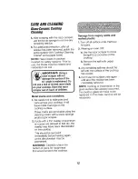 Preview for 12 page of Kenmore 911.44032 Use & Care Manual