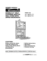 Предварительный просмотр 1 страницы Kenmore 911.49475790 Owner'S Manual