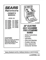 Kenmore 911.63261 Owner'S Manual preview