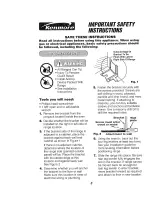 Preview for 3 page of Kenmore 911.63271 Owner'S Manual